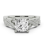 Dulce Cushion Cut Lab-Grown Diamond Ring - Side View - Vowmira lab-grown diamond jewelry