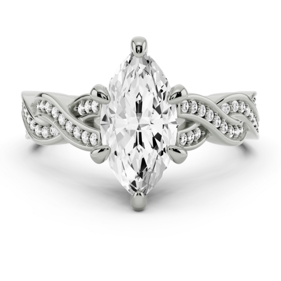 Dulce Marquise Cut Lab-Grown Diamond Ring - Main View - Vowmira lab-grown diamond jewelry