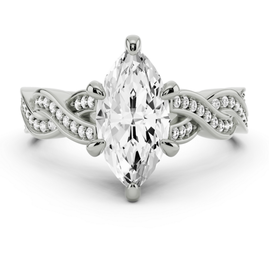 Dulce Marquise Cut Lab-Grown Diamond Ring - Main View - Vowmira lab-grown diamond jewelry