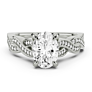 Dulce Oval Lab-Grown Diamond Ring - Side View - Vowmira lab-grown diamond jewelry