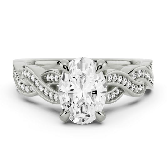 Dulce Oval Lab-Grown Diamond Ring - Main View - Vowmira lab-grown diamond jewelry
