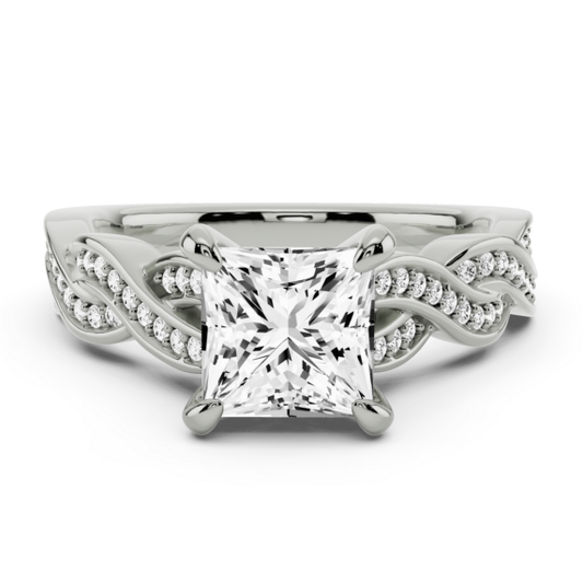 Dulce Princess Cut Lab-Grown Diamond Ring - Main View - Vowmira lab-grown diamond jewelry