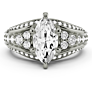 Bellagio Marquise Cut Lab-Grown Diamond Ring - Side View - Vowmira lab-grown diamond jewelry