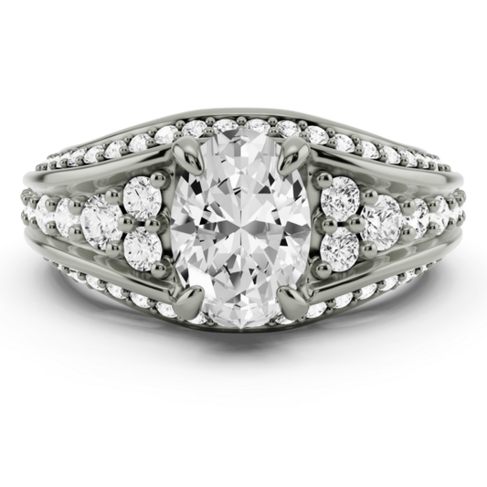 Bellagio Oval Lab-Grown Diamond Ring - Main View - Vowmira lab-grown diamond jewelry