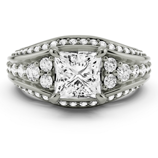 Bellagio Princess Cut Lab-Grown Diamond Ring - Main View - Vowmira lab-grown diamond jewelry