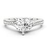Ascona Heart Cut Lab-Grown Diamond Ring - Side View - Vowmira lab-grown diamond jewelry