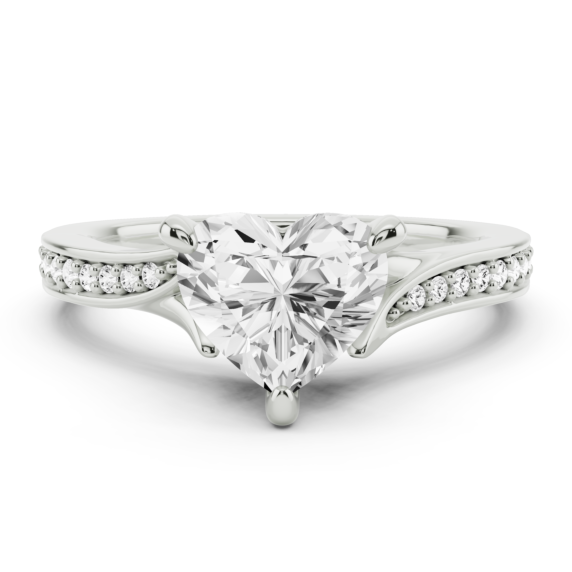 Ascona Heart Cut Lab-Grown Diamond Ring - Main View - Vowmira lab-grown diamond jewelry