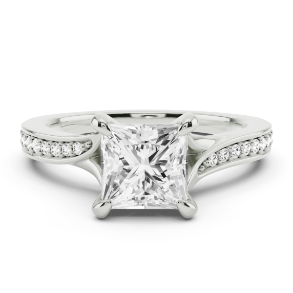 Ascona Princess Cut Lab-Grown Diamond Ring - Main View - Vowmira lab-grown diamond jewelry