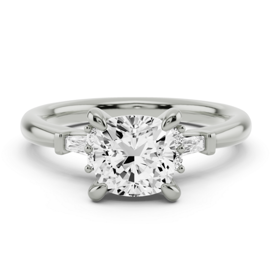Alley Cushion Cut Lab-Grown Diamond Ring - Main View - Vowmira lab-grown diamond jewelry