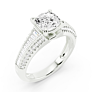 Bordeaux Cushion Cut Lab-Grown Diamond Ring - View 2