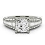 Bordeaux Cushion Cut Lab-Grown Diamond Ring - Detail View