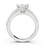 Bordeaux Heart Cut Lab-Grown Diamond Ring - Side View - Vowmira lab-grown diamond jewelry