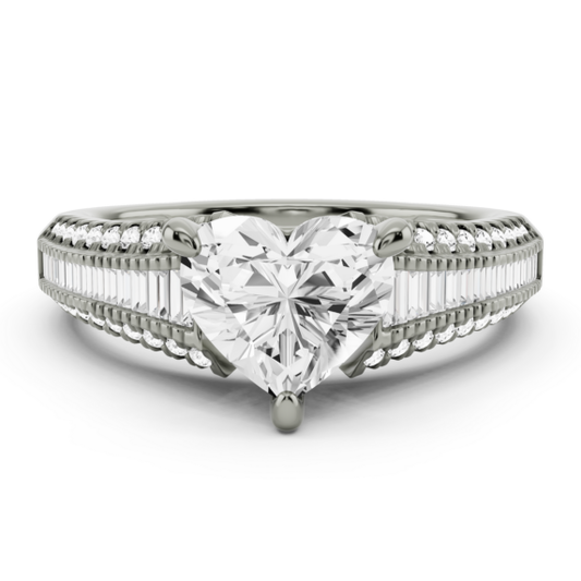 Bordeaux Heart Cut Lab-Grown Diamond Ring - Main View - Vowmira lab-grown diamond jewelry