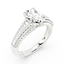 Bordeaux Oval Lab-Grown Diamond Ring - Detail View - Vowmira lab-grown diamond jewelry