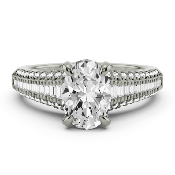 Bordeaux Oval Lab-Grown Diamond Ring - Main View - Vowmira lab-grown diamond jewelry