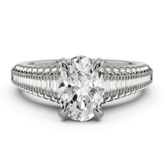 Bordeaux Oval Lab-Grown Diamond Ring - Main View - Vowmira lab-grown diamond jewelry