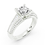 Bordeaux Princess Cut Lab-Grown Diamond Ring - Detail View