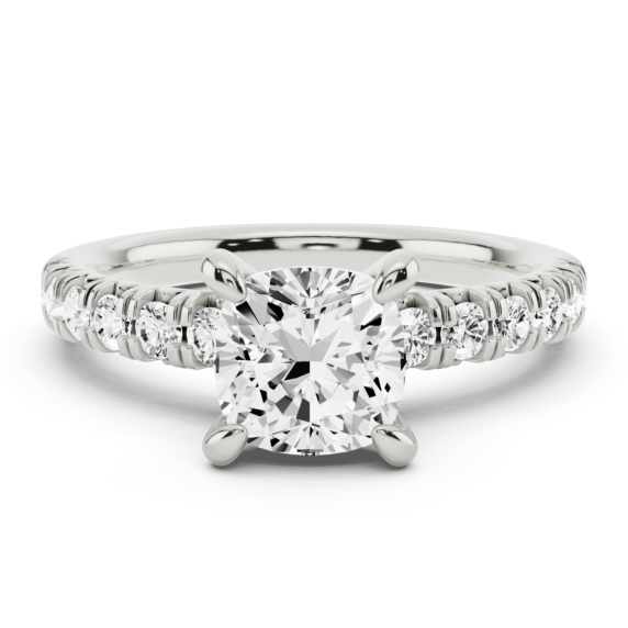 Vincenza Cushion Cut Lab-Grown Diamond Ring - Main View