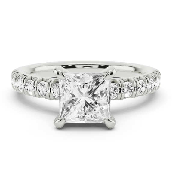 Vincenza Princess Cut Lab-Grown Diamond Ring - Main View