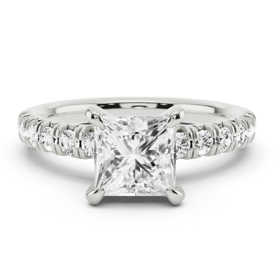 Vincenza Princess Cut Lab-Grown Diamond Ring - Main View - Vowmira lab-grown diamond jewelry