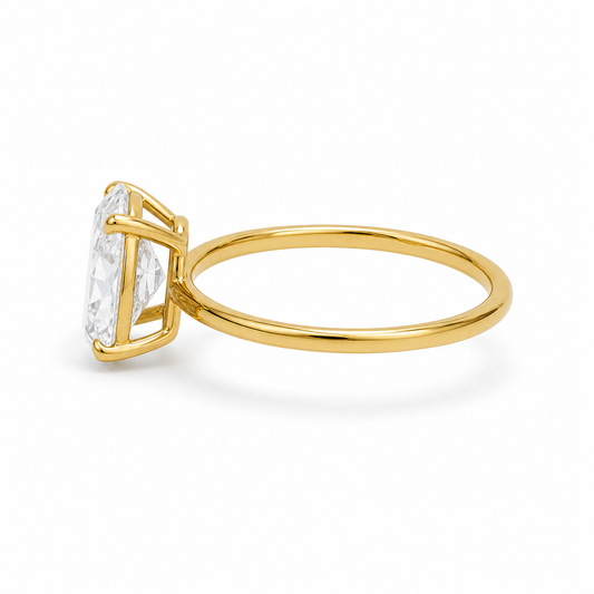 Vowmira 5-Carat Oval Lab-Grown Diamond Solitaire Ring — product view 2