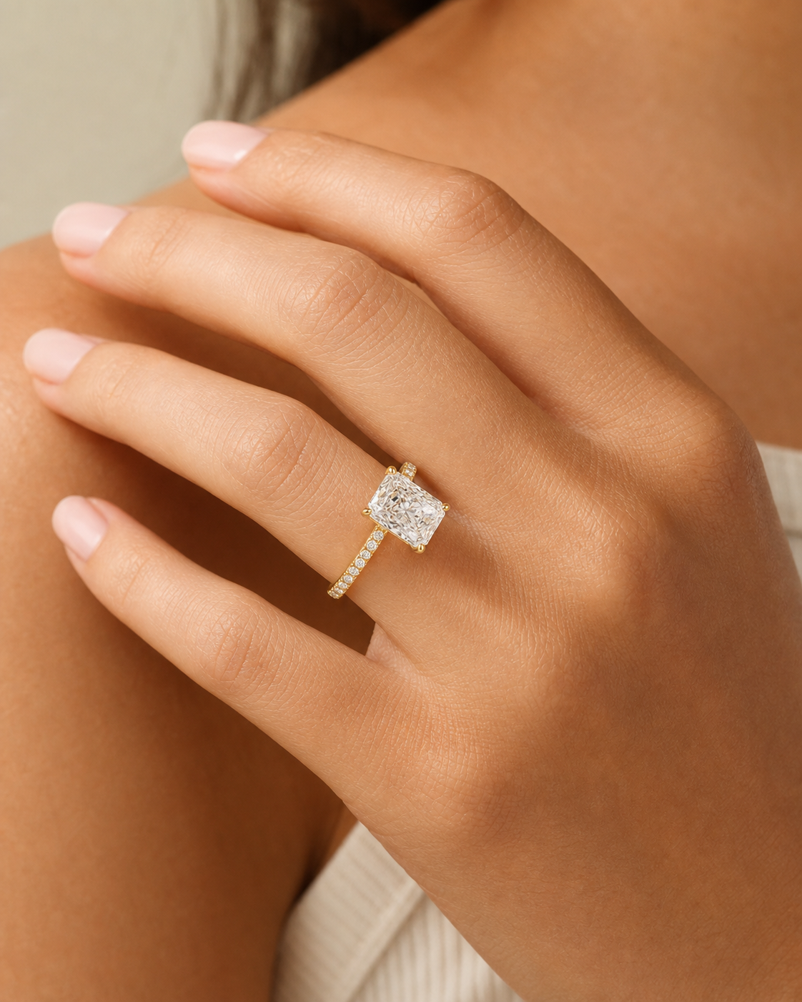 Vowmira Radiant-Cut Zirconia Ring Set, alternate view 4