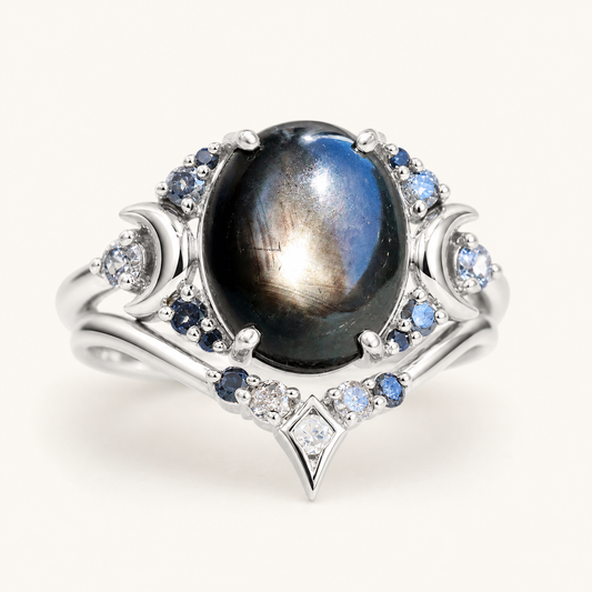 Vowmira Halo Bridal Ring Set, hero view - Vowmira lab-grown diamond jewelry