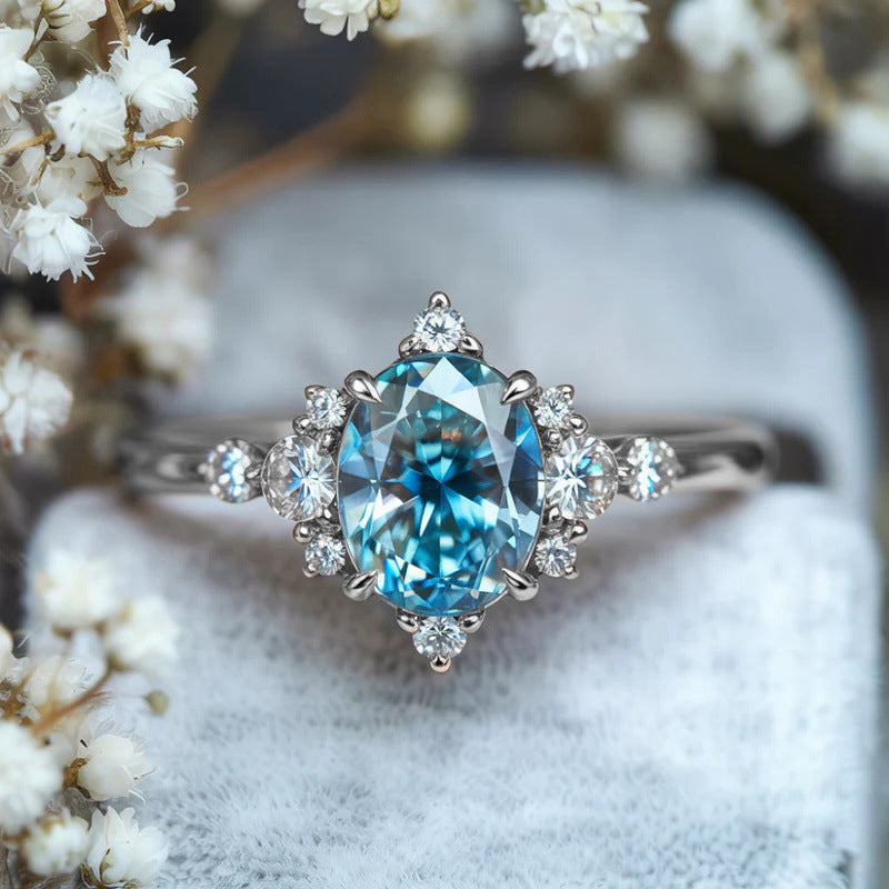 Vowmira Pear-Cut Floral Halo Ring, hero view