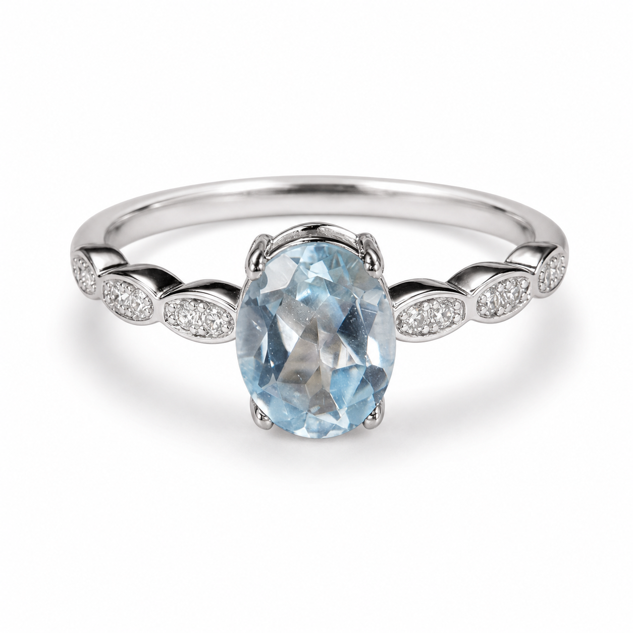 Vowmira Oval Topaz & Citrine Accent Ring, hero view