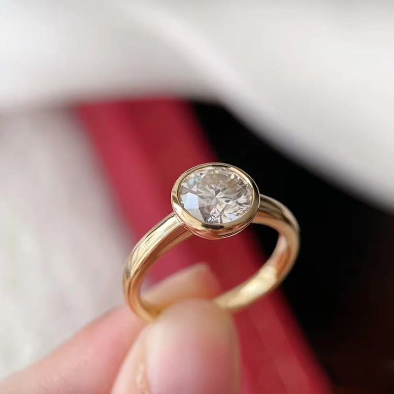 Vowmira 6 mm Round Bezel Accent Ring, hero view