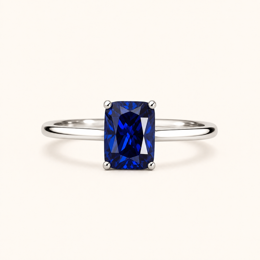 Vowmira Emerald-Cut Accent Ring, hero view - Vowmira lab-grown diamond jewelry