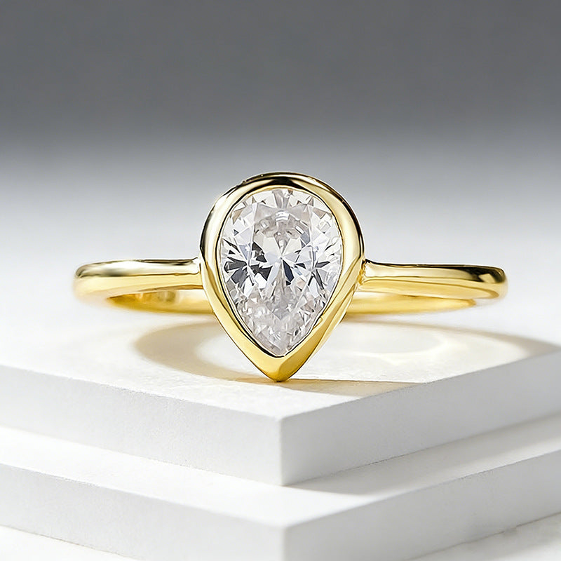 Vowmira Pear-Cut Gold-Plated Accent Ring, hero view