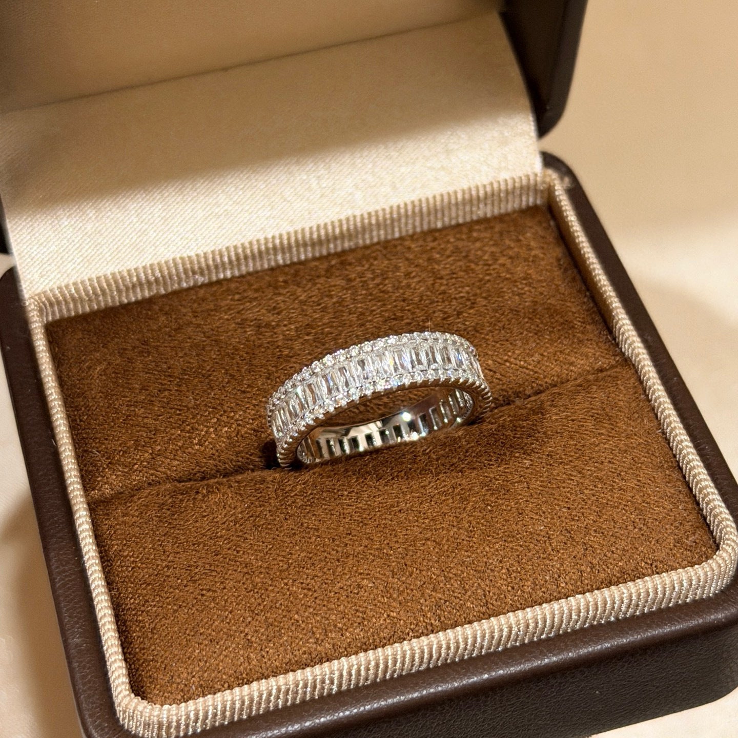 Vowmira Bold Baguette Simulated Stone Ring, hero view