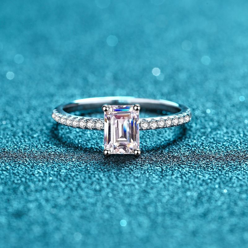 Vowmira 2-Carat Radiant-Cut Moissanite Solitaire Ring, hero view