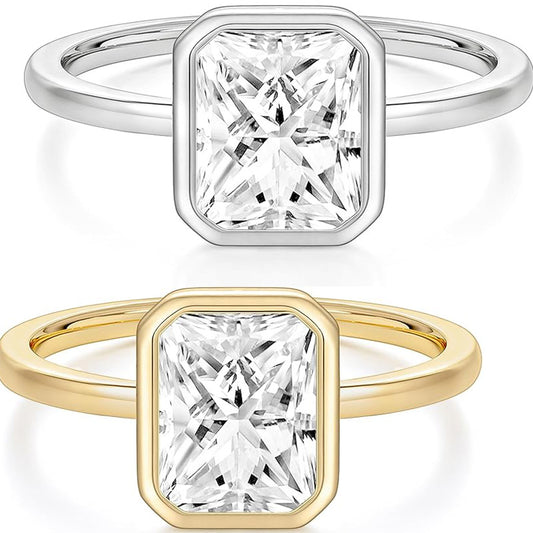 Vowmira Geometric Cubic Zirconia Ring, hero view