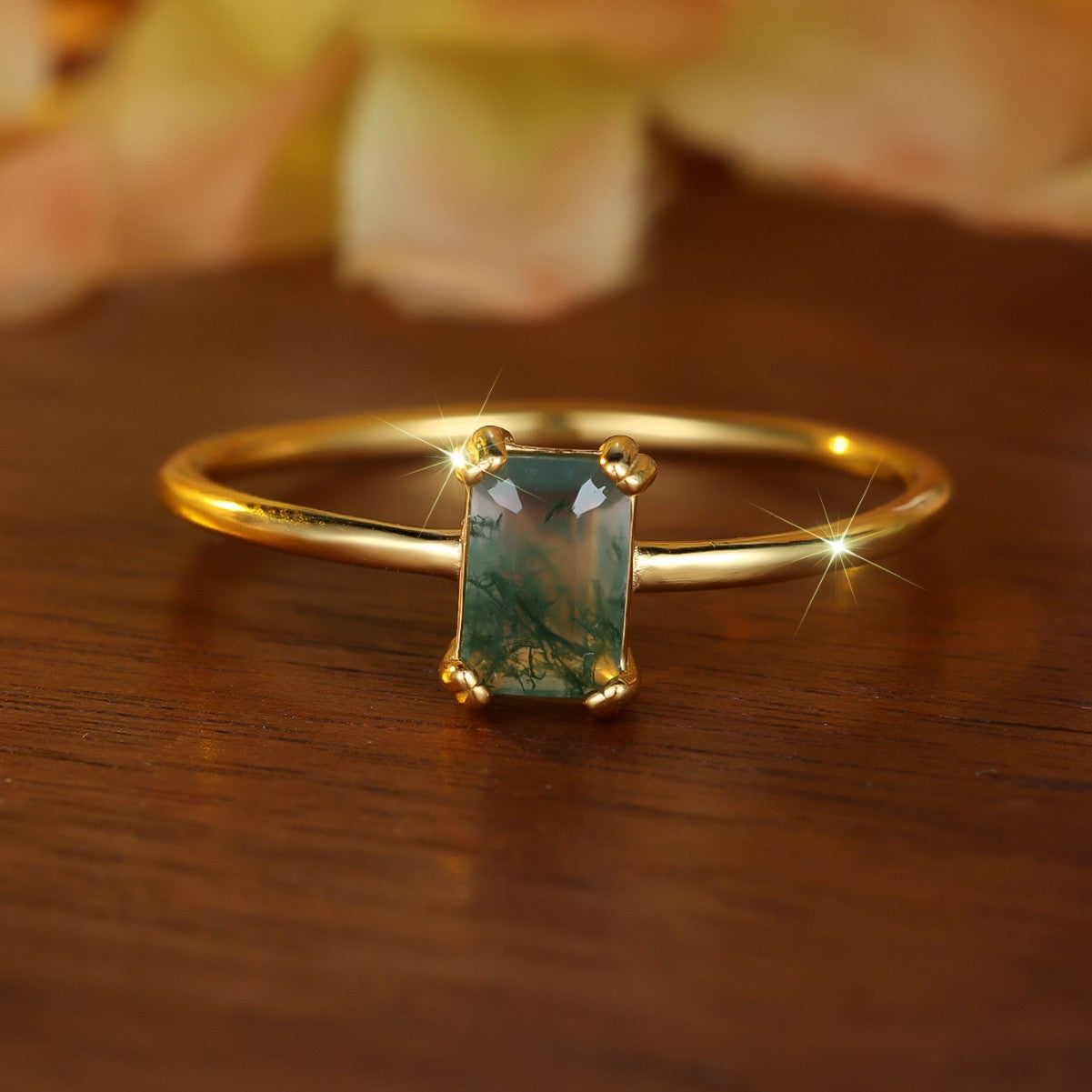 Vowmira Agate Solitaire Ring, hero view