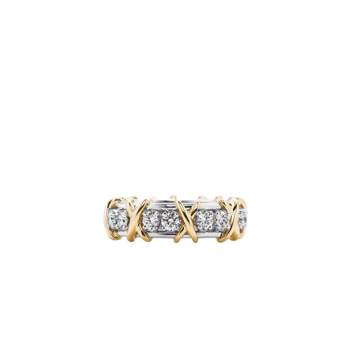 VM-ALL-111 | Vowmira Wide Crossover Lab-Grown Diamond Ring | hero 1688 approved sku