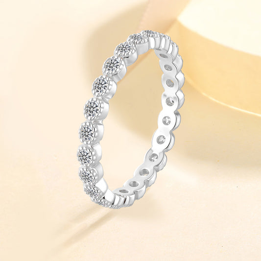 Vowmira 1.38 ct. 23-stone scalloped-channel eternity band, exact 1688 SKU effect view