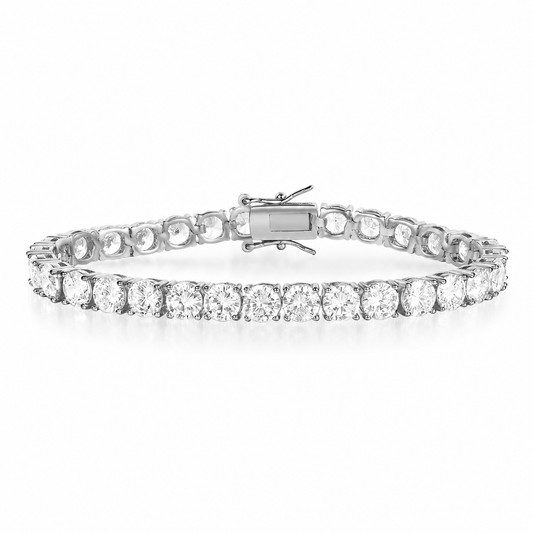 Vowmira 5 mm round lab-grown diamond tennis bracelet, exact white-tone SKU - Vowmira lab-grown diamond jewelry