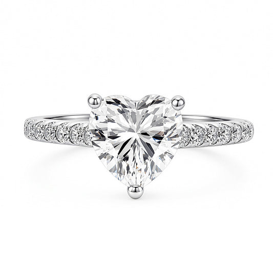 Vowmira 6.5 mm heart-cut three-prong lab-grown diamond engagement ring, exact supplier SKU - Vowmira lab-grown diamond jewelry