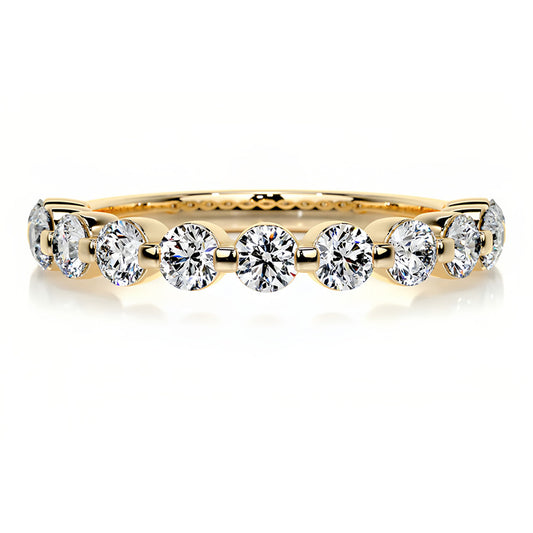 Vowmira Fleur 3 mm round nine-stone lab-grown diamond anniversary band, exact supplier SKU