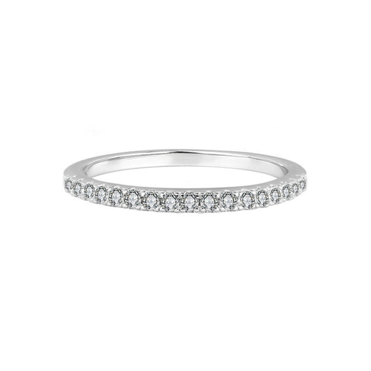 Vowmira Linnea round single-row shared-prong lab-grown diamond band, exact 1688 SKU cropped photograph - Vowmira lab-grown diamond jewelry