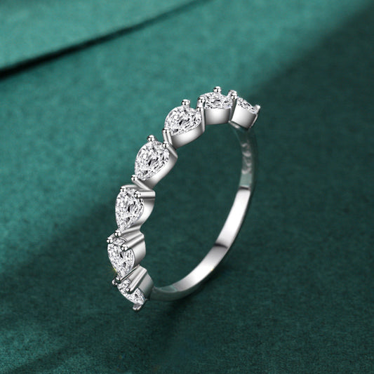 Vowmira seven-stone pear-cut lab-grown diamond anniversary band, exact supplier SKU