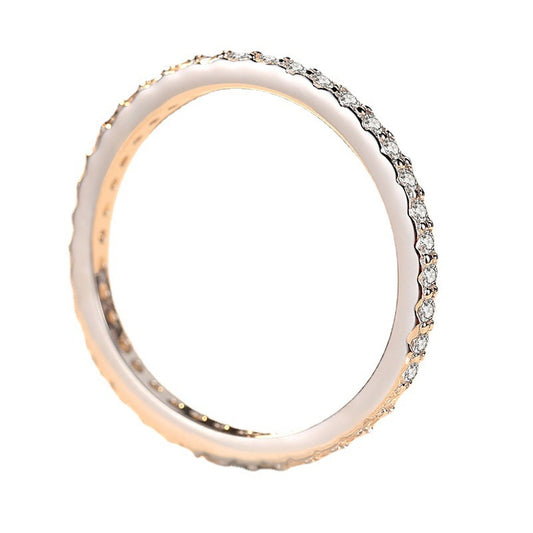 Vowmira slim round shared-prong lab-grown diamond eternity band, exact white supplier SKU