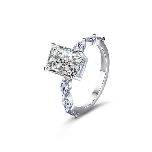 Vowmira 3 ct. radiant-cut marquise-side lab-grown diamond engagement ring, exact white supplier SKU