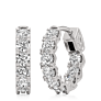 Inside Out Lab-Grown Diamond Huggies - Side View - Vowmira lab-grown diamond jewelry