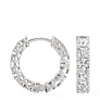 Inside Out Lab-Grown Diamond Huggies - Side View - Vowmira lab-grown diamond jewelry