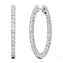 1 - 5 ct. Minimalist Oval Lab-Grown Diamond Hoops - View 2 - Vowmira lab-grown diamond jewelry