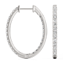 1 - 5 ct. Minimalist Oval Lab-Grown Diamond Hoops - Side View
