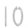 1 - 4 ct. Minimalist Lab-Grown Diamond Hoops - View 2